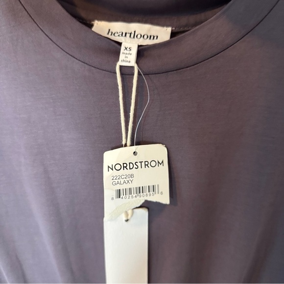 New Heartloom Side Cut Out Short Sleeve, Back Knot, Midi Dress in Galaxy XS - Picture 11 of 16